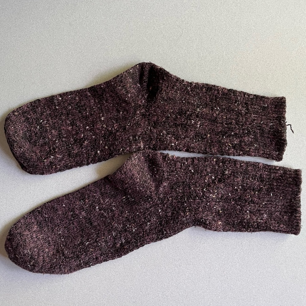 Ladies regular size purple heather socks